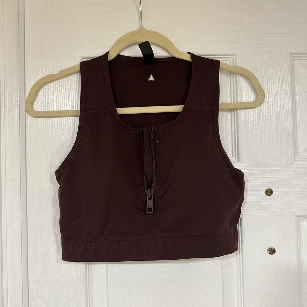 Balance/Vitality zip crop top
